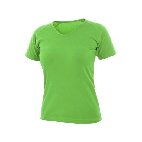 Koszulka ELLA damska V dekolt krótki rękaw - zielony