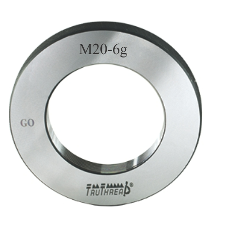 Sprawdzian gwintowy pierścieniowy przechodni GO 6g  DIN13 M6 x 1,0 mm - TruThread kod: R MI 00006 100 6G GR