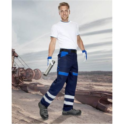 Spodnie do pasa odblaskowe COOL TREND - granatowo-niebieski - 2