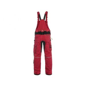 Spodnie ogrodniczki CXS STRETCH męskie - czerwony-czarny - 2